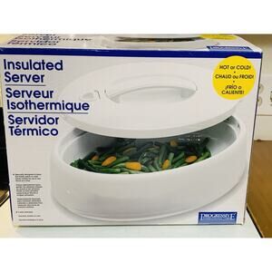 Vtg 3 Piece oval Thermos Insulated Food Server Keep Food Hot or Cold for Hours